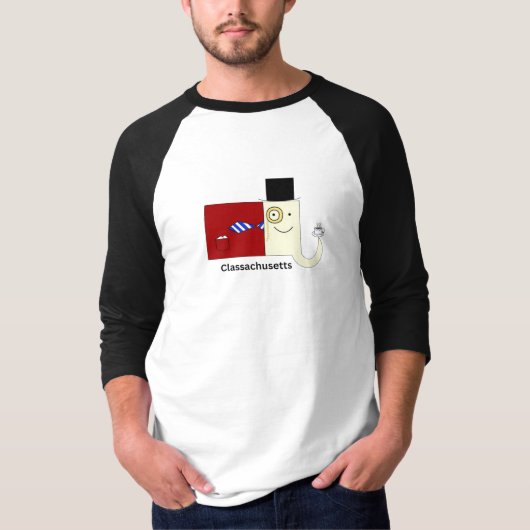 Classachusetts du Massachusetts T-shirt Raglan mas (Devant)