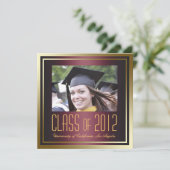 Classe 2012, Invitation de diplômes Red and Gold (Debout devant)
