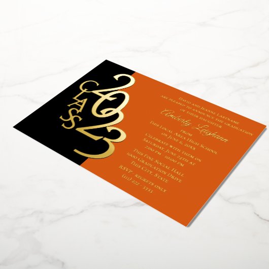 Classe 2023 Graduation Foil Invitation (Rotation)