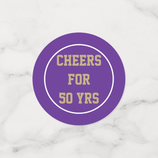 Classe 50 ans Réunion table confetti (Petit recto)