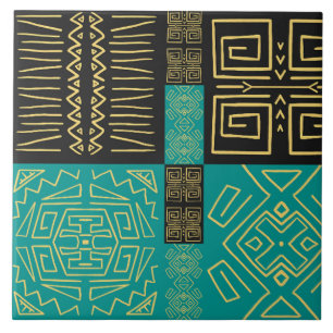 Classé Africain Carreaux Line Motif d'art