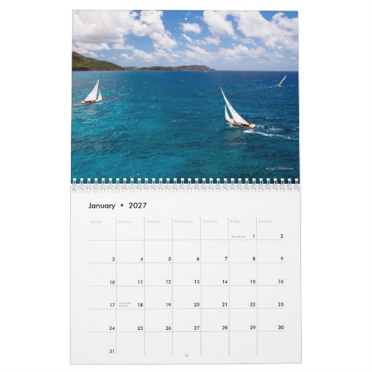 Classe Antigua de S 2014 calendriers de navigation (Jan 2027)
