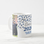 Classe Argent Bleu de 2020 Photo Graduation Mug (Devant gauche)