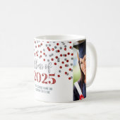 Classe Argent Rouge de Mug de café 2025 (Devant droit)