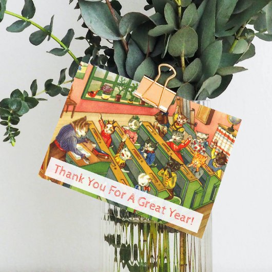 Classe avec chatons Carte d'appréciation de l'ense