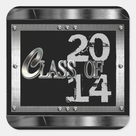 Classe Black & Silver De Stickers Graduation 2014 (Devant)