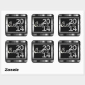 Classe Black & Silver De Stickers Graduation 2014 (Feuille)
