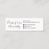 Classe blanche moderne de la carte de nom photo de (Dos)