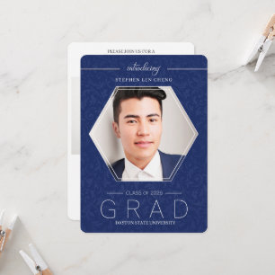 Classe bleue de 2025 Graduation Photo Invitation