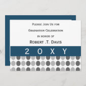 classe bleue Graduation party Invitation (Devant / Derrière)