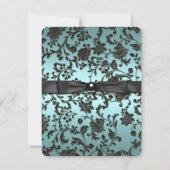 Classe Bleue turquoise de 2015 Faire-part de gradu (Dos)