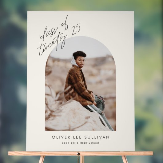 Classe Boho de 2025 Arch Photo Graduation (Neutre)