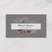 Classé Boho Linen Look Carte de visite méditatif (Devant)