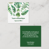 Classé boutique feuille tropicale Coupon rabais (Devant / Derrière)