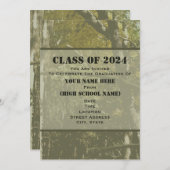 Classe Camo De 2024 Graduation Invitation (Devant / Derrière)