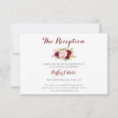 Classe Carte de réception de mariage noir tropical (Devant)