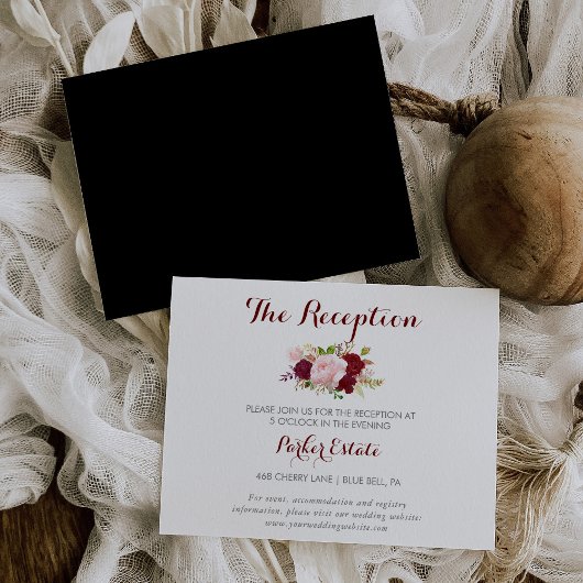 Classe Carte de réception de mariage noir tropical