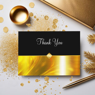 Classé Carte de remerciements d'affaires ton or
