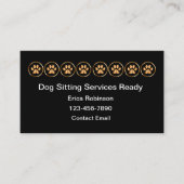 Classé Carte de visite assis simple chien (Devant)