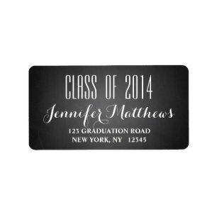 Classe Chalkboard de 2014 Étiquette de adresse de 