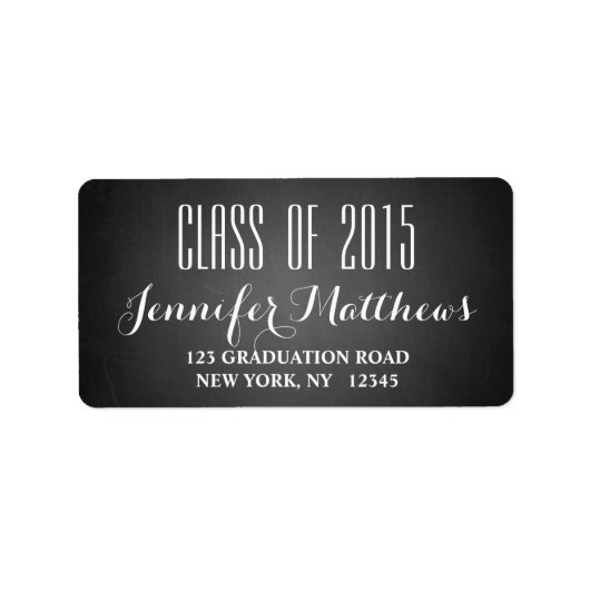 Classe Chalkboard de 2015 Étiquette de adresse de (Devant)
