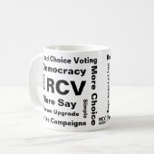 Classé Choix Mots de vote 11 oz Café Mug (Devant gauche)