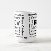 Classé Choix Mots de vote 15oz Café Mug (Centre)