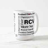 Classé Choix Mots de vote 15oz Café Mug (Devant droit)