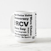 Classé Choix Mots de vote 15oz Café Mug (Devant gauche)