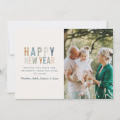 Classé coloré 1 photo nouvelle année carte (Devant)