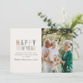 Classé coloré 1 photo nouvelle année carte (Debout devant)