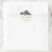 Classe Coques Noir n Crème Mariage Sticker ou Scea (Sac)
