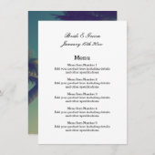 Classé côtier thème mariage menu modèle (Devant / Derrière)