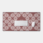 Classé Damask Regency Géométrique Pastel Rouge (Clavier et souris)