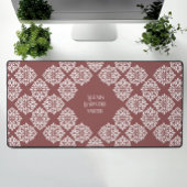 Classé Damask Regency Géométrique Pastel Rouge