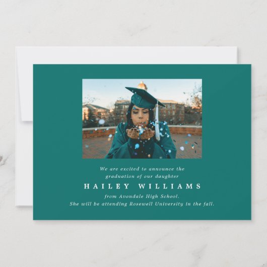 Classe d'année Faire-part d'obtention d'un diplôme (Dos)