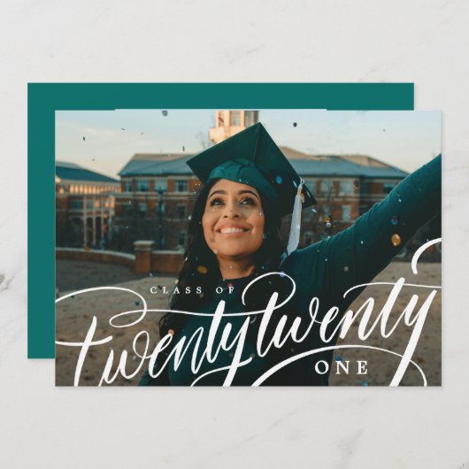 Classe d'année Faire-part d'obtention d'un diplôme (Devant / Derrière)