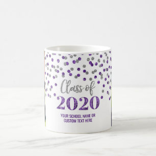 Classe d'argent mauve de 2020 Photo Graduation Mug