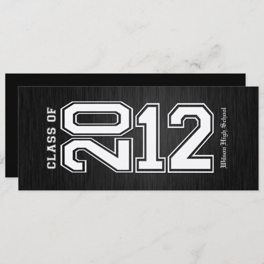 Classe d'argent métallique des Invitations de 2012 (Devant / Derrière)