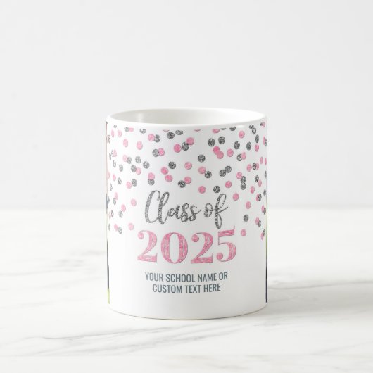 Classe d'argent rose de la Mug de café 2025 (Centre)
