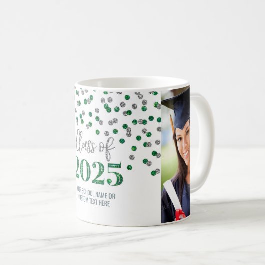 Classe d'argent vert de la Mug de café 2025 (Devant droit)
