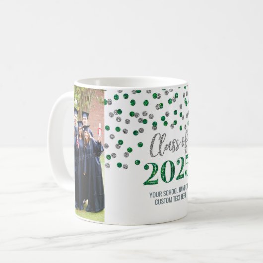 Classe d'argent vert de la Mug de café 2025 (Devant gauche)