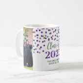 Classe d'argent violet de 2025 Mug de café (Devant gauche)