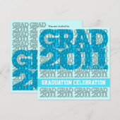 Classe De 2011 Graduation Party Invitation 03C (Devant / Derrière)