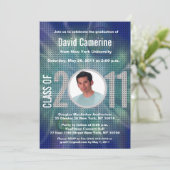 Classe de 2011 Invitation de diplôme Disco bleu 1 (Debout devant)