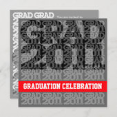 Classe De 2011 Invitation De Diplômé Du Parti 03FF (Devant / Derrière)