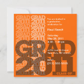 Classe De 2011 Invitation Du Parti De La Diplôme 0 (Dos)