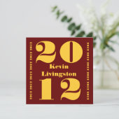 Classe de 2012 Carré Red Gold Invitation (Debout devant)