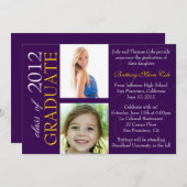 Classe de 2012 Faire-part de deuxième cycle (Devant / Derrière)