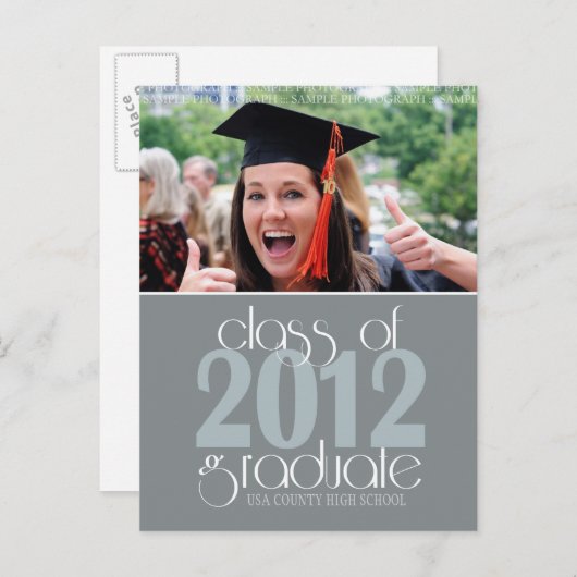 Classe de 2012 Faire-part Postcard (Devant / Derrière)